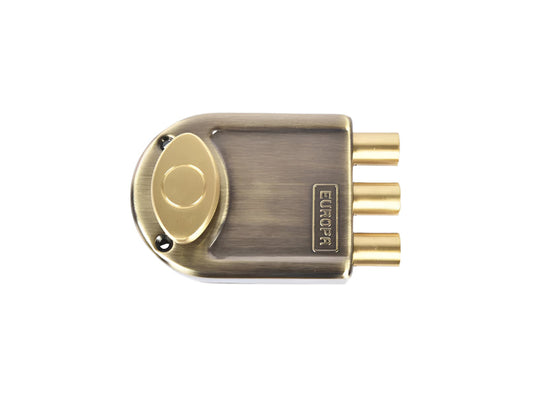 Europa Main Door Lock Antique Brass/Nickel Steel, Single Door Lock