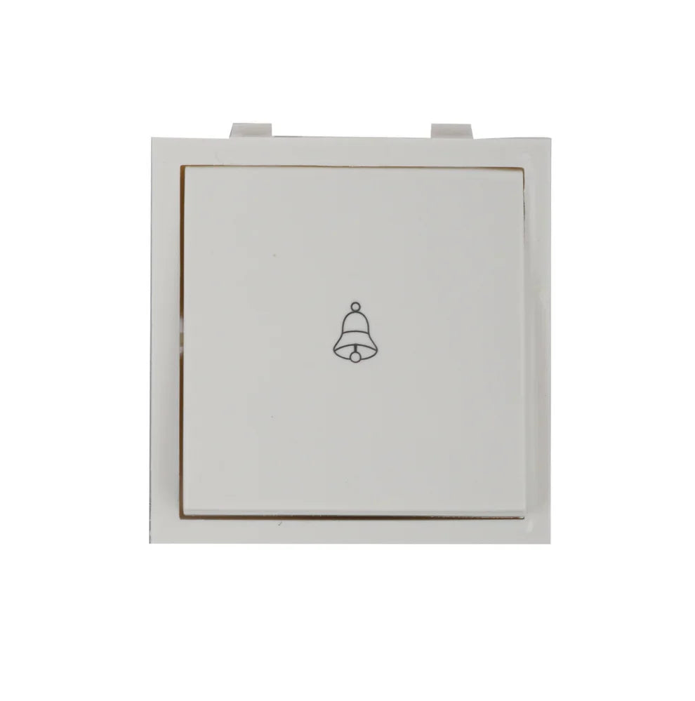 Anchor Roma Bell Push Switch, 10A, 2 Module, White