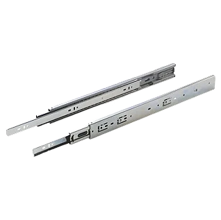 Ebco Sleek Telescopic Drawer Channel, Soft Close, 35 Kg Capacity, Zinc