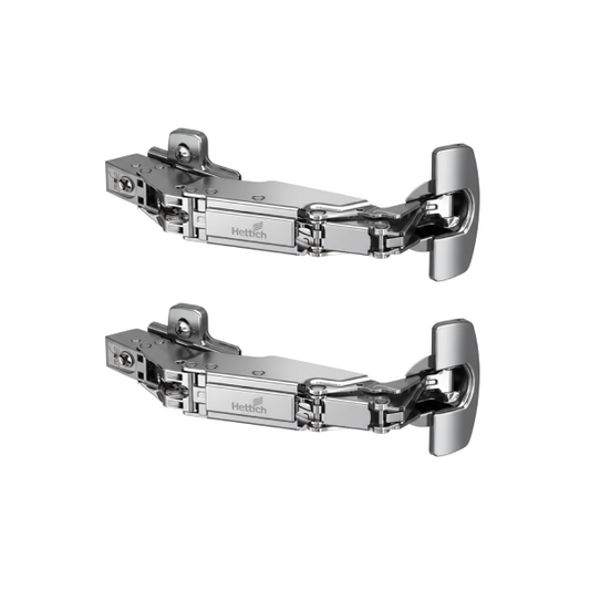 Hettich Sensys 8657i Corner 165° Zero Protrusion Soft Close Hinges, 0 Crank, 1 Set (2 Nos)